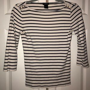 3/4 striped top